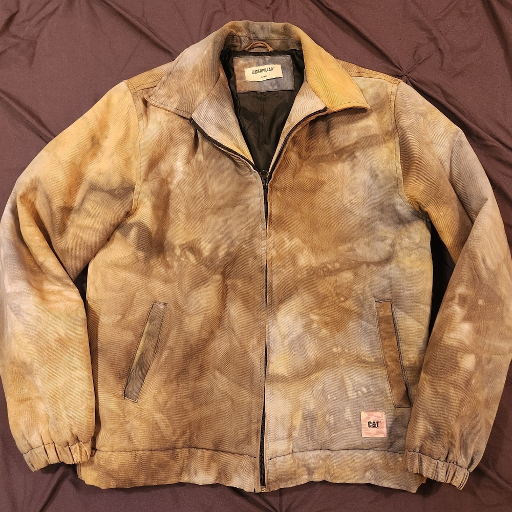 Unique Caterpillar Insulated Tie-Dye Jacket - Like New!